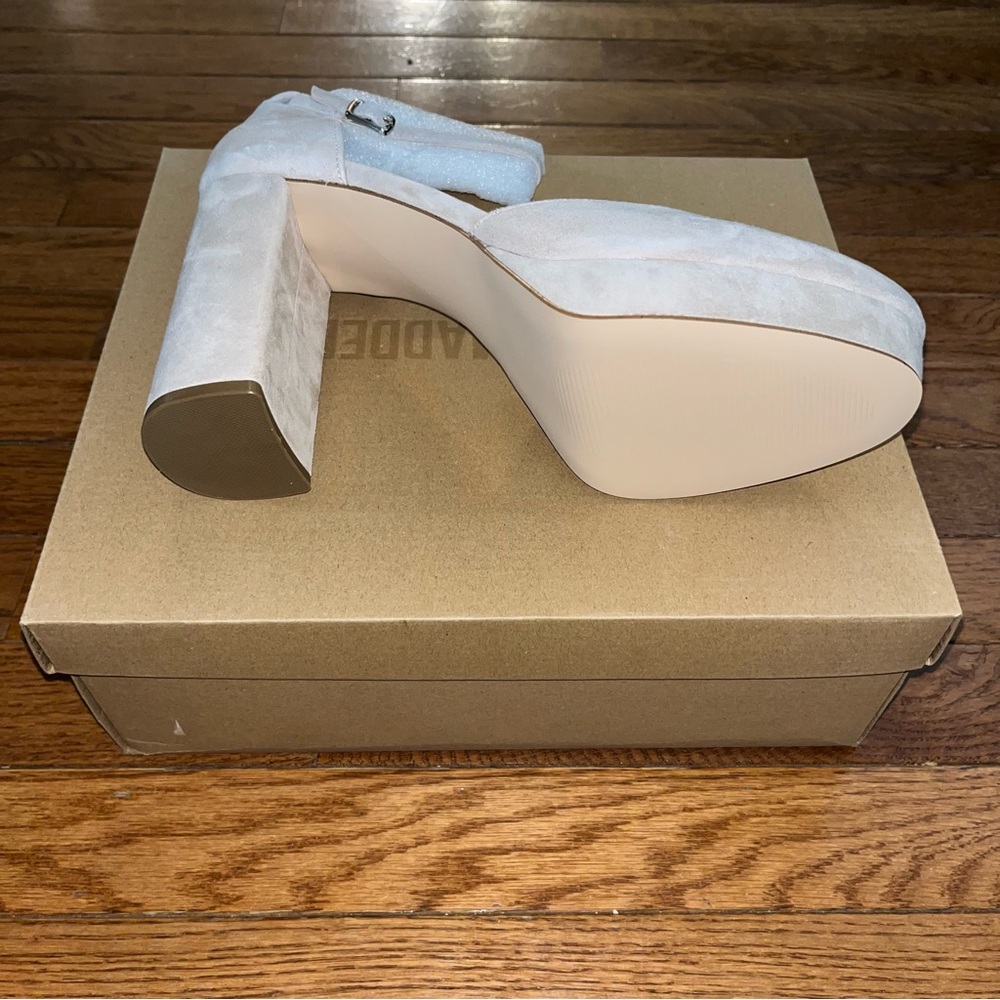 Steve Madden Truthe Platform Pumps Taupe Suede Women’s Size 11 - Picture 11 of 14